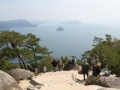 Blick auf die japanische Binnensee vom Misen Berg auf der Insel Miyajima